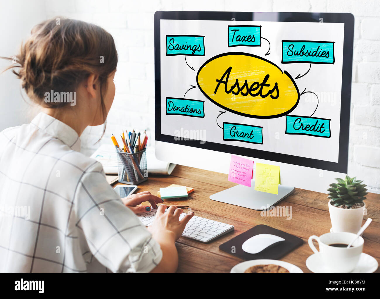 Les actifs comptables Finances Money Concept Banque D'Images