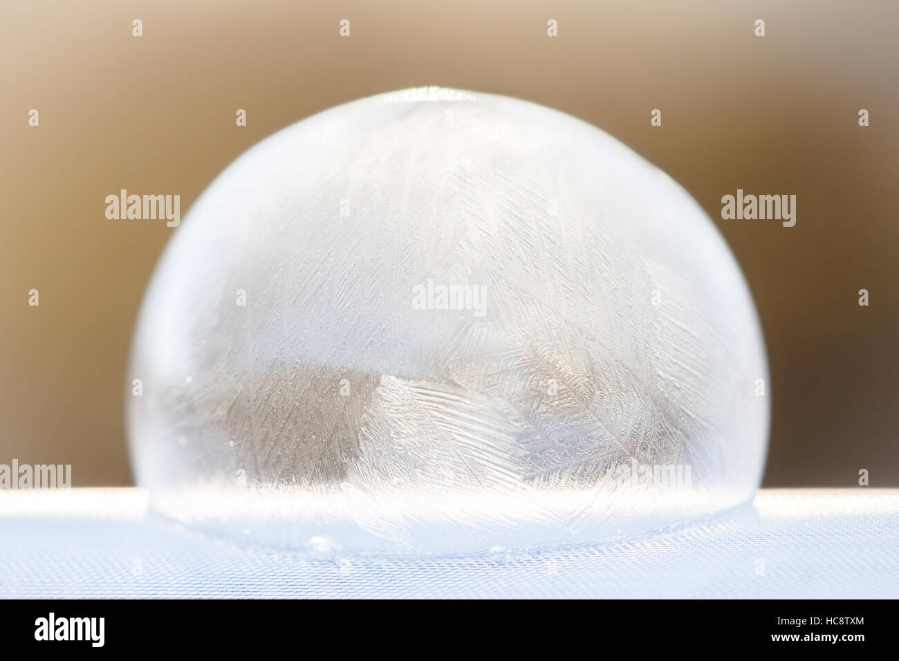 Abstract icy, gelé en hiver dôme bulle de savon Banque D'Images