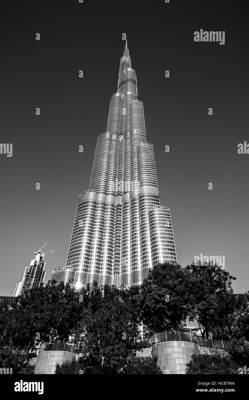 Burj Khalifa, gratte-ciel, le centre-ville, Dubaï, Émirats Arabes Unis Banque D'Images