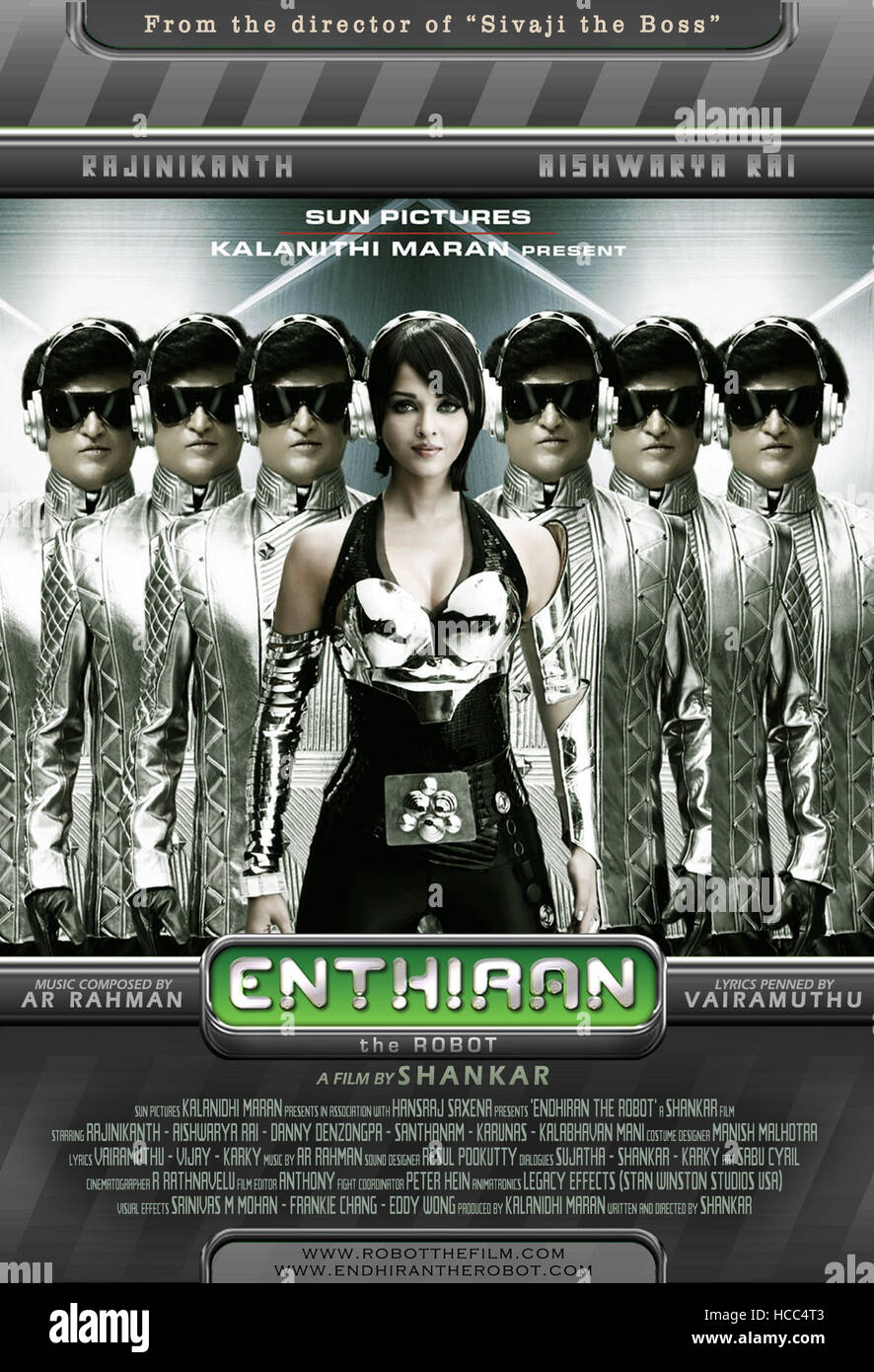 ENTHIRAN, (aka ROBOT), international poster art, Aishwarya Rai (centre), 2010. Fusion Media Edge ©courtoisie/Everett Collection Banque D'Images
