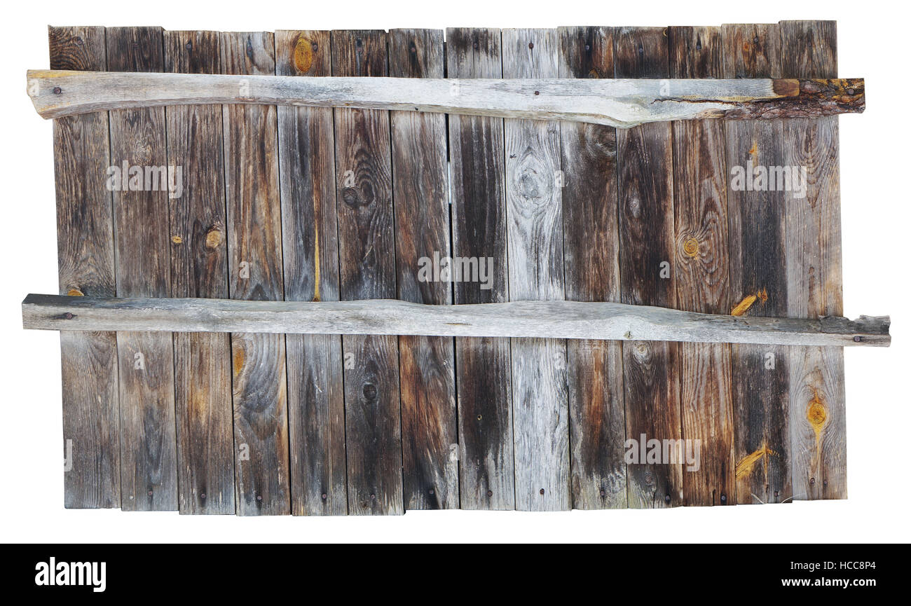 La planche de bois qui fermer une fenêtre dans un hangar rural est ramené  de planches de pin. Isolé avec patch Photo Stock - Alamy