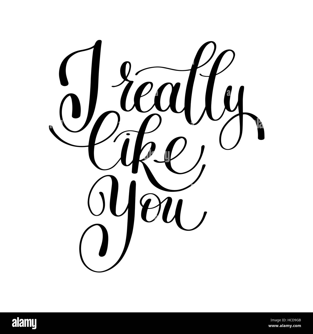J Aime Vraiment Vous Lettre D Amour Texte Manuscrit Anglais Vector Image Vectorielle Stock Alamy