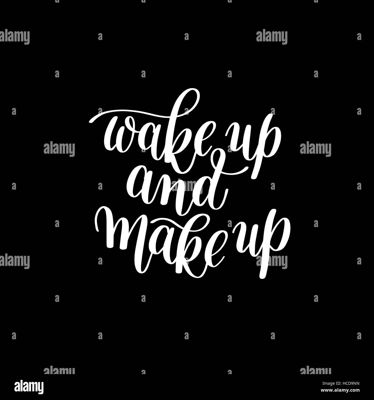 Service et de maquillage. / Motivation Citation humoristique / Rhyme Illustration de Vecteur