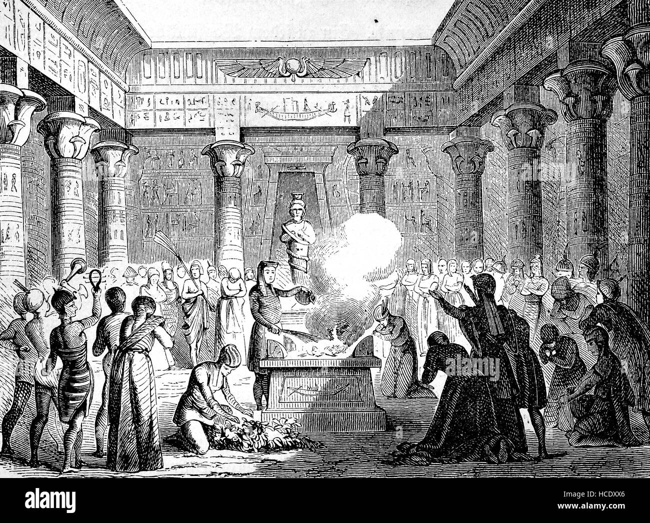 Service, culte, à Sérapis, Sarapis, un Graeco-Egyptian 350 dieu, AD, l'histoire de la Rome antique, Empire romain, Italie Banque D'Images