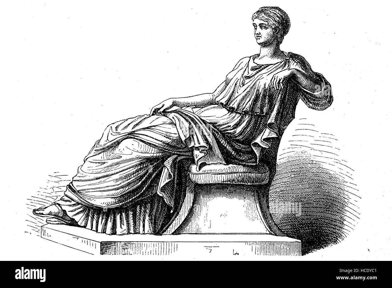 Vipsania Agrippina, plus communément connu sous le nom de major ou d'Agrippine Agrippine l'Aînée, 14 BC - AD 33, l'histoire de la Rome antique, Empire romain, Italie Banque D'Images