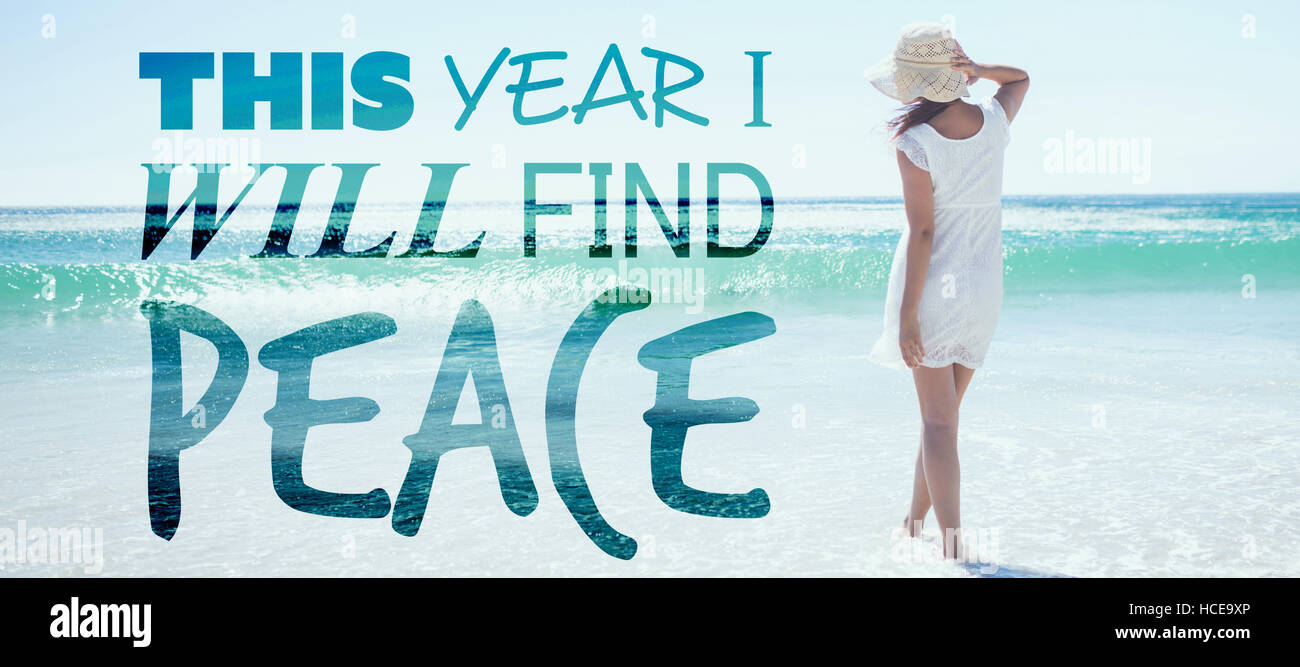 Image composite de cette année, je vais trouver la paix Banque D'Images