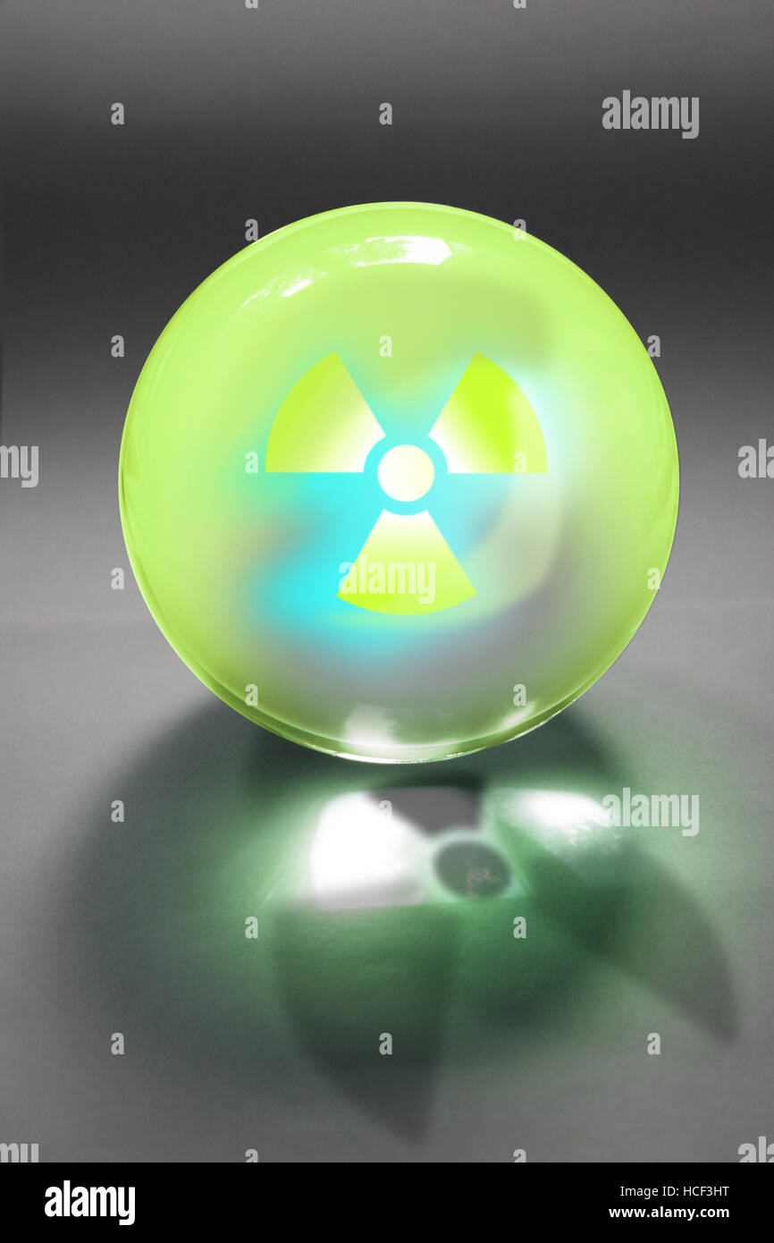 L'énergie nucléaire glow radioactive Banque D'Images