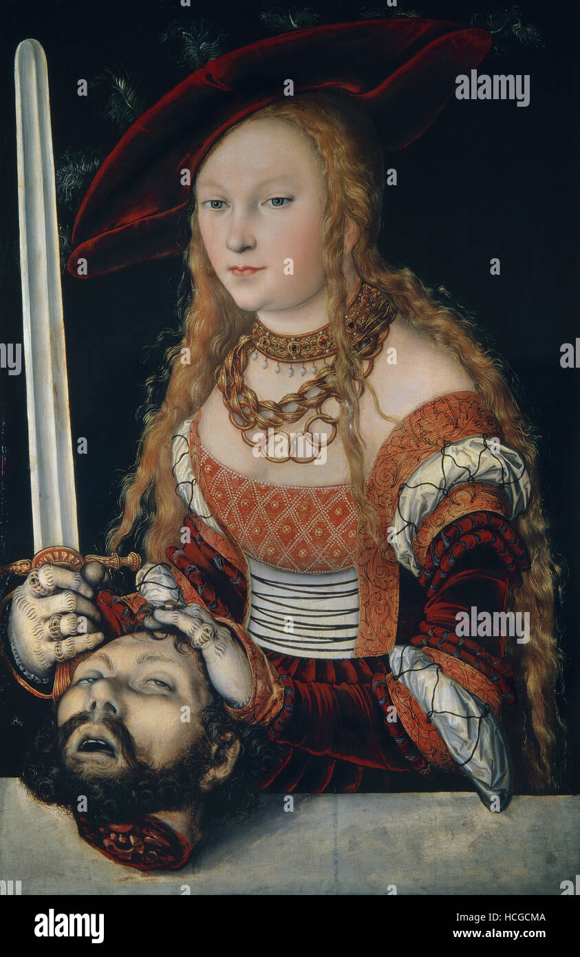 Lucas Cranach l'ancien - Judith avec la tête d'Holopherne Banque D'Images