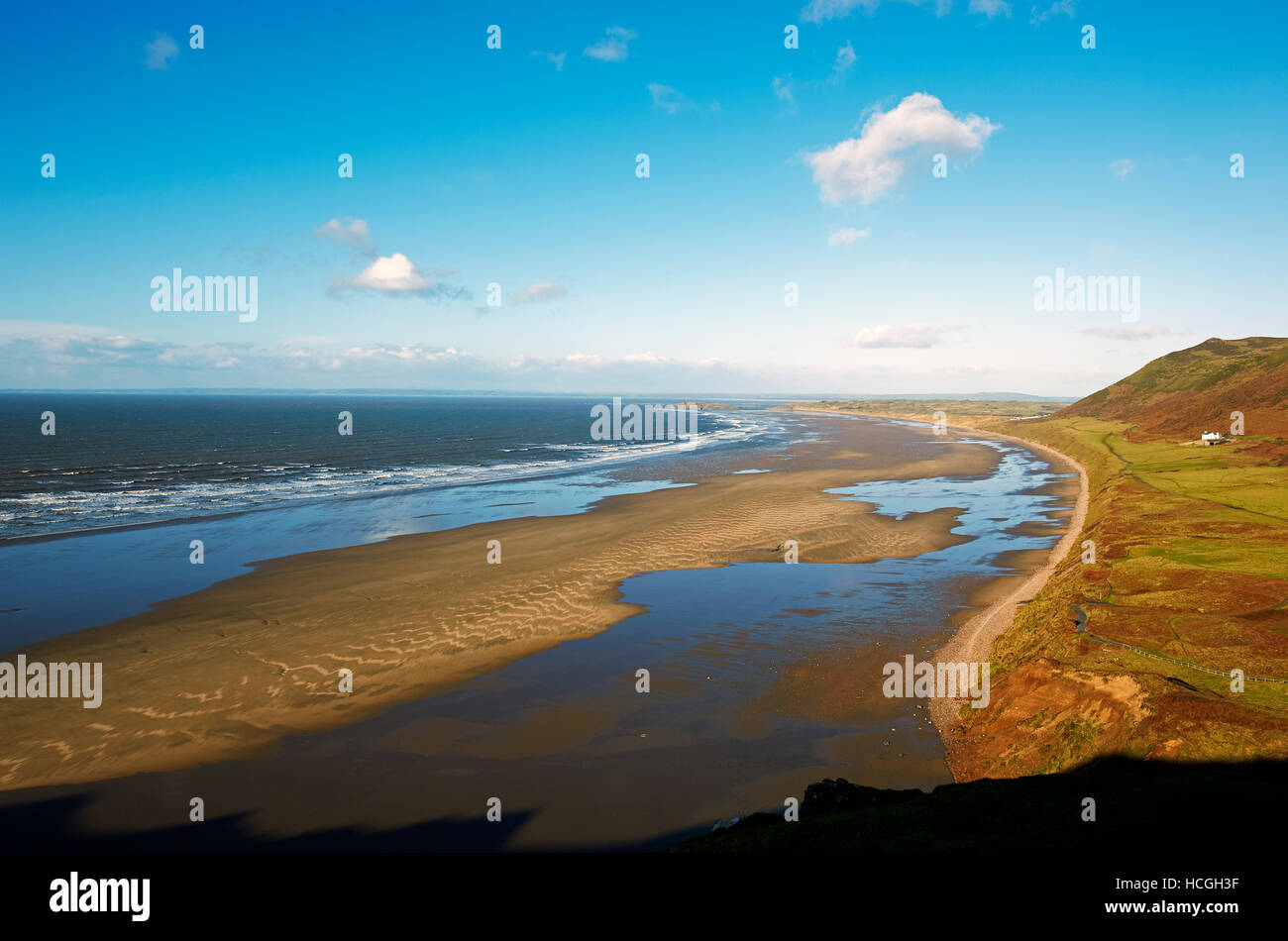 Rhossili Bay, Gower, Pays de Galles, Royaume-Uni Banque D'Images