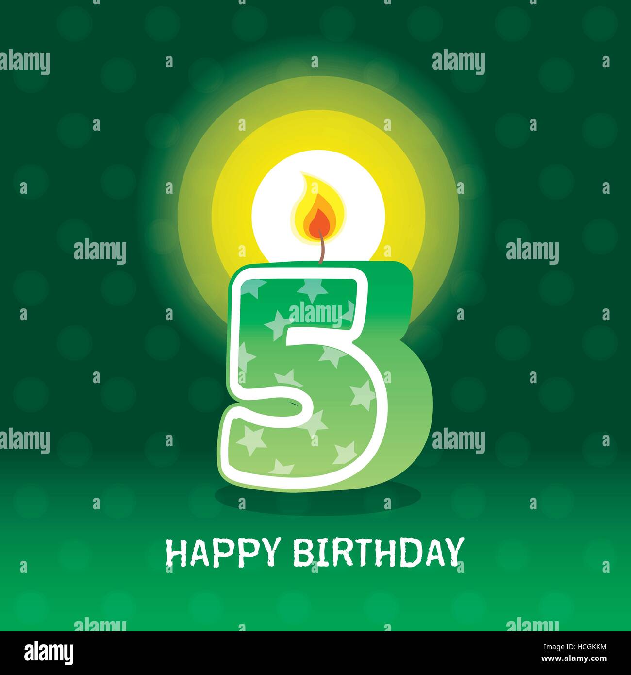 Carte âge 5 ans Joyeux anniversaire - Cette année cinq bougies