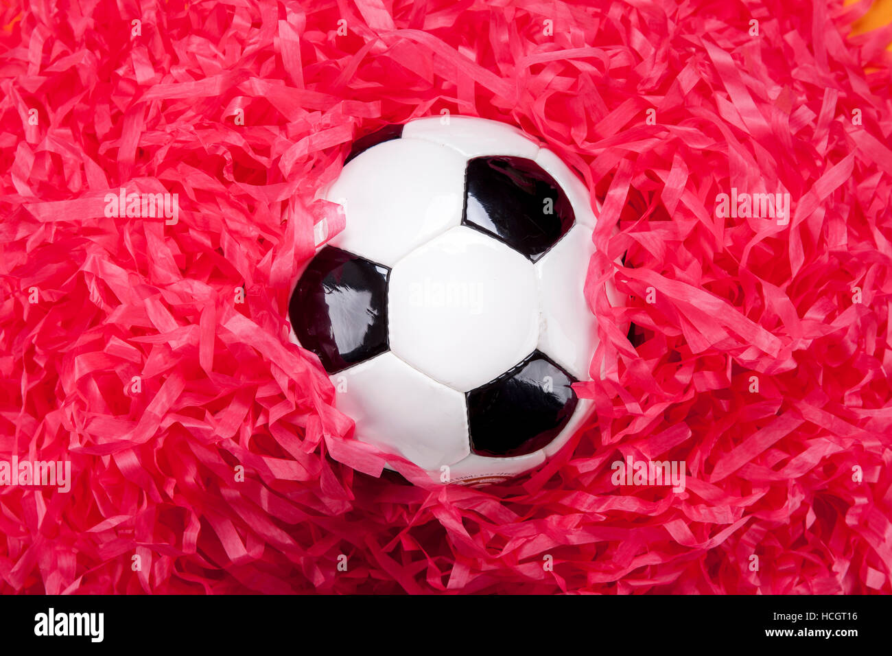 Ballon de soccer en outils d'encouragement Banque D'Images