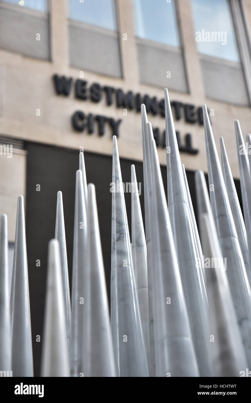 Westminster, London, UK. 9 décembre 2016. War Memorial Westminster l'Hôtel de ville pour commémorer le personnel de Westminster est mort Banque D'Images
