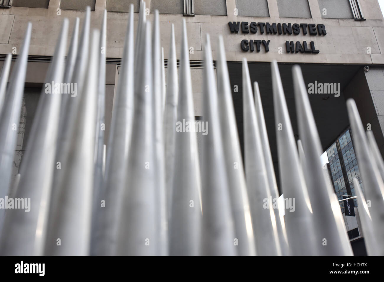 Westminster, London, UK. 9 décembre 2016. War Memorial Westminster l'Hôtel de ville pour commémorer le personnel de Westminster est mort Banque D'Images