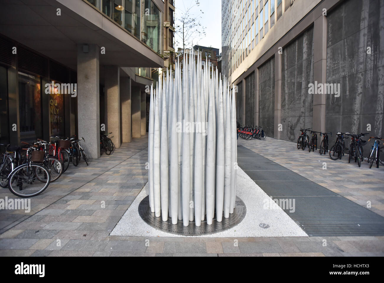 Westminster, London, UK. 9 décembre 2016. War Memorial Westminster l'Hôtel de ville pour commémorer le personnel de Westminster est mort Banque D'Images