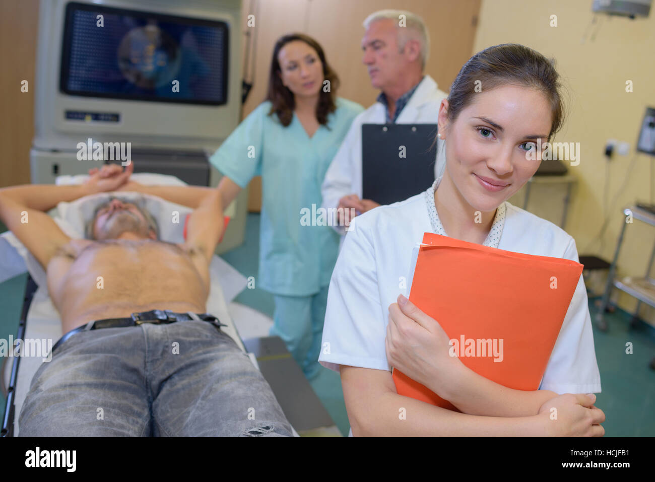 Au centre d'imagerie médicale Banque D'Images