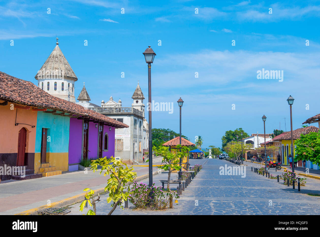 Vue sur la ville de Granada au Nicaragua. Grenade a été fondée en 1524 et c'est la première ville européenne en Amérique continentale Banque D'Images