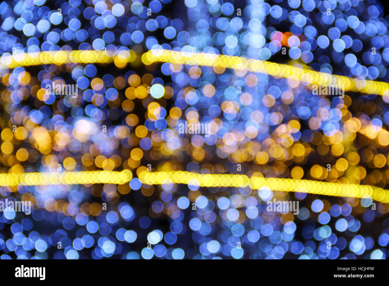 Arrière-plan flou abstrait avec décorations de Noël scintille Banque D'Images