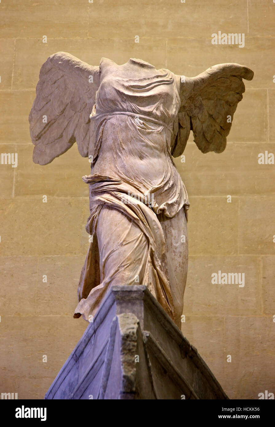 "La Victoire de Samothrace (Nike) de Samothrace', musée du Louvre, Paris, France. Banque D'Images