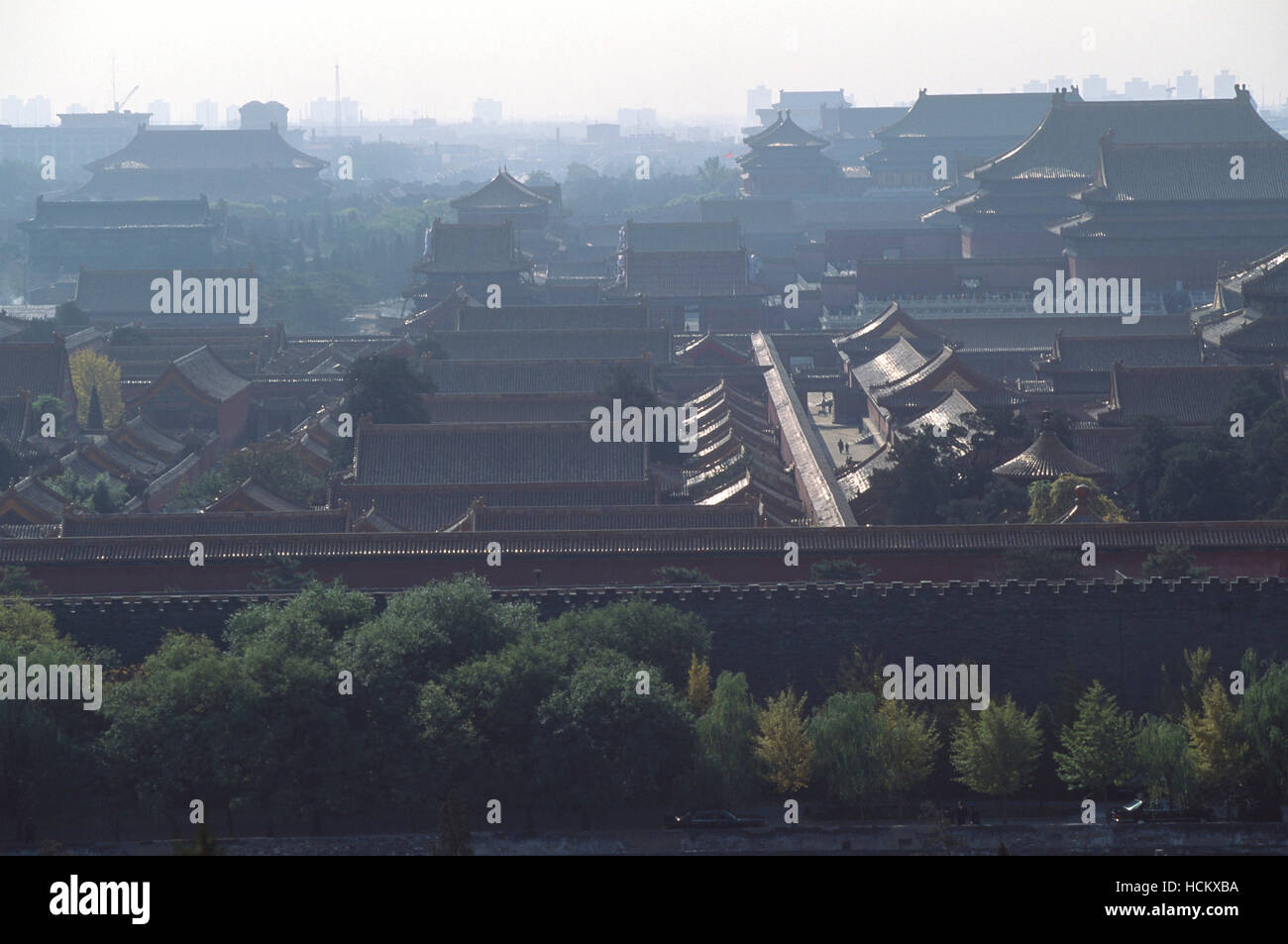 Vue d'ensemble de la Cité Interdite, Pékin, Chine. Banque D'Images