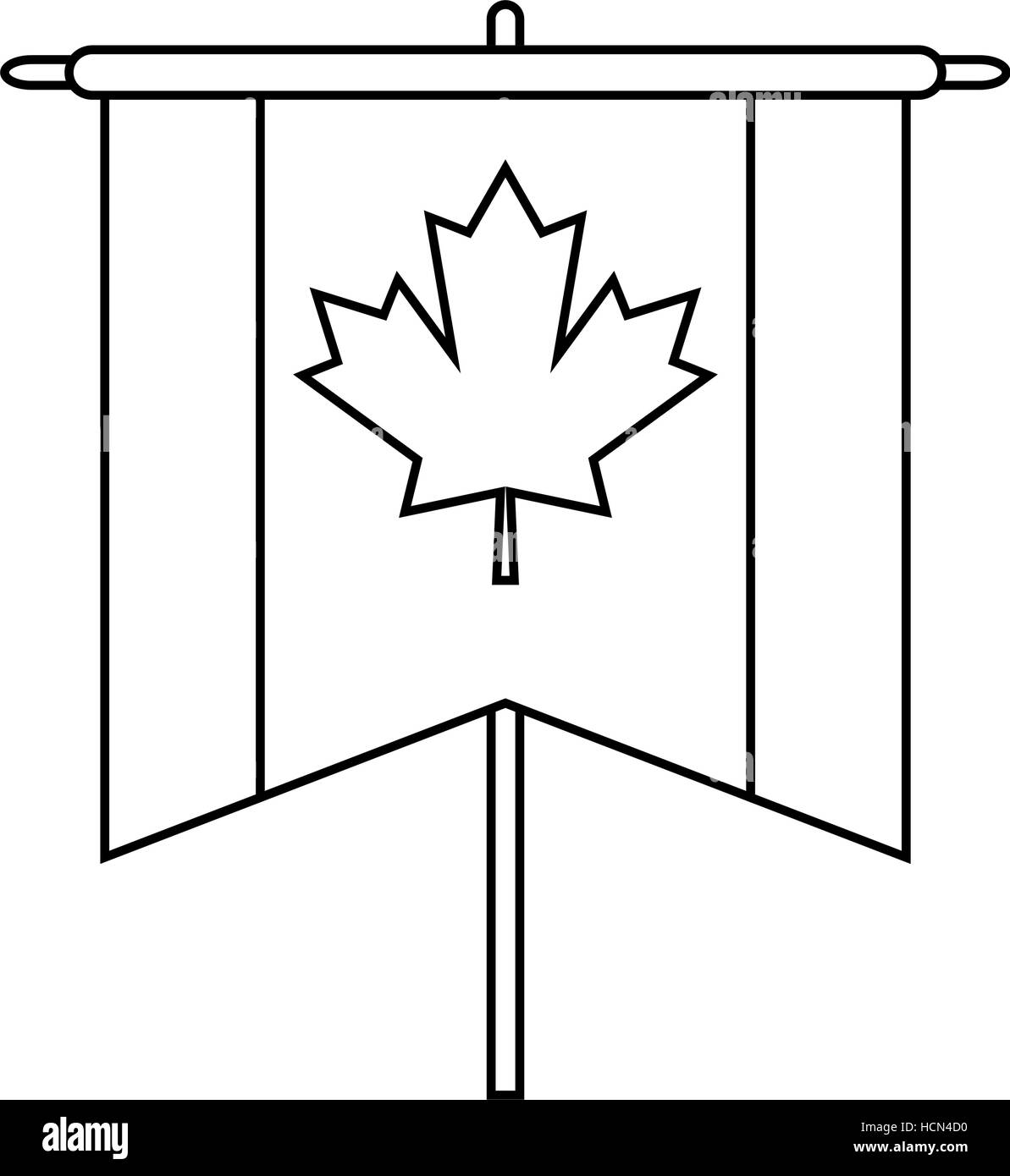 Fanion drapeau aperçu canadien Illustration de Vecteur