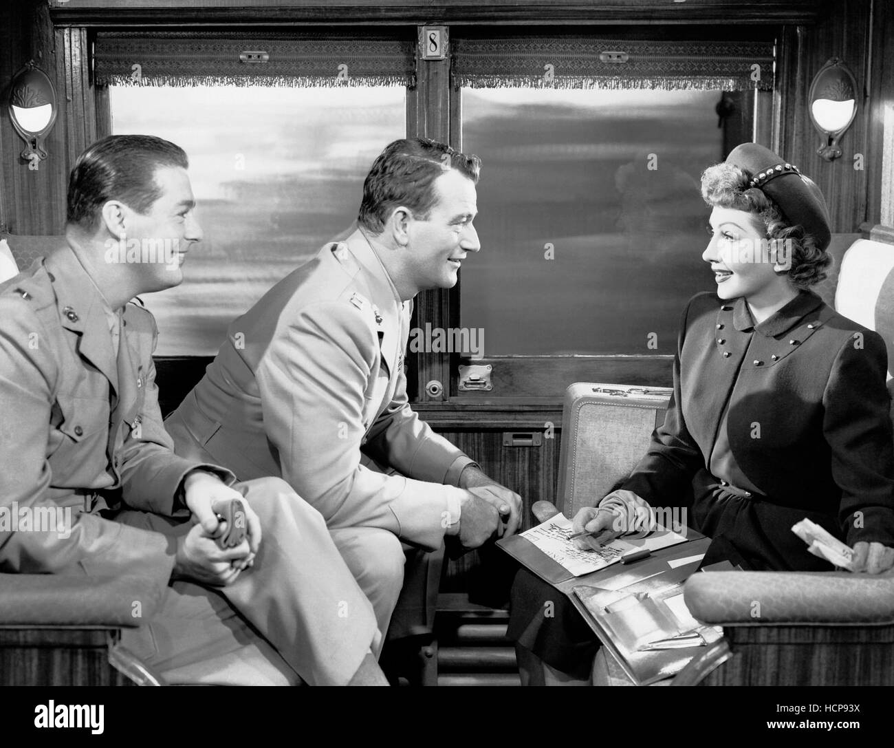 Sans réservation, à partir de la gauche : Don DeFore, John Wayne ...