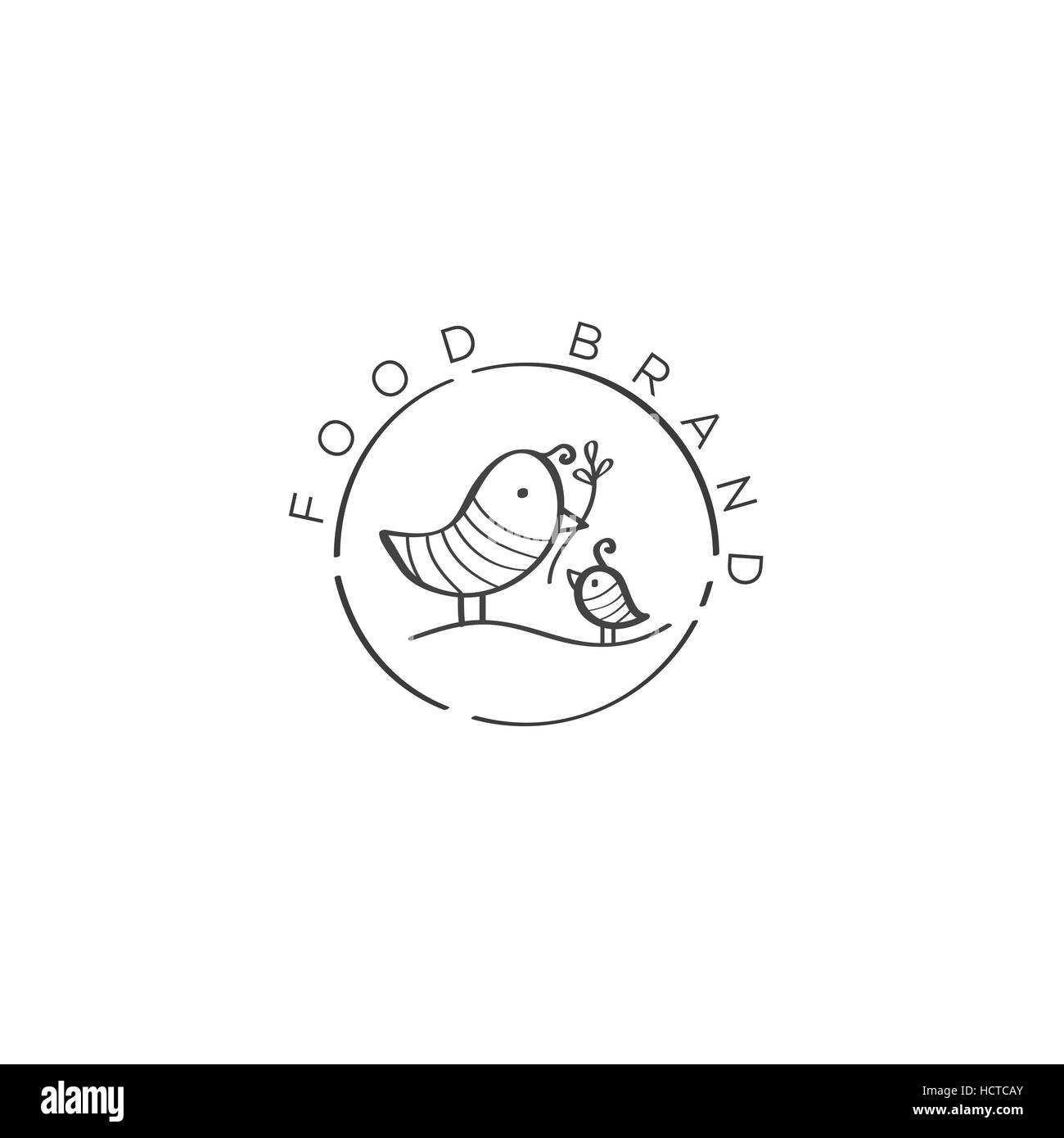 Logo vector oiseaux alimentation Illustration de Vecteur