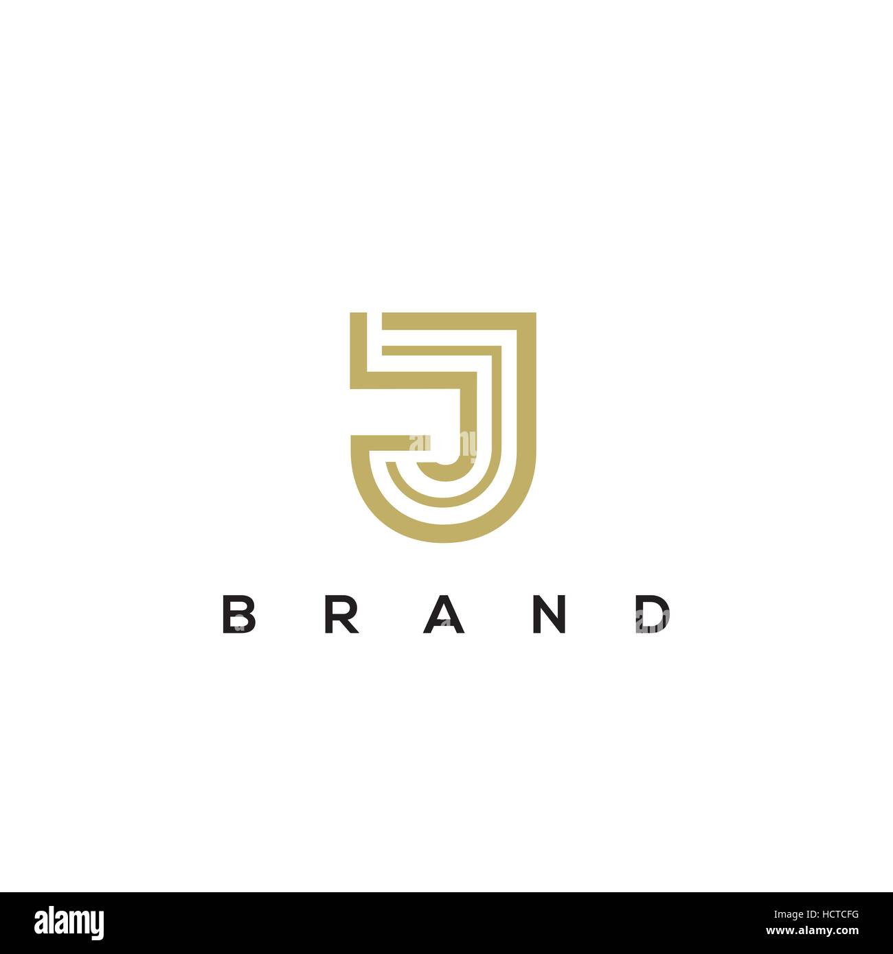 J lettre logo Vector. J monogramme. Blason icône vecteur Illustration de Vecteur