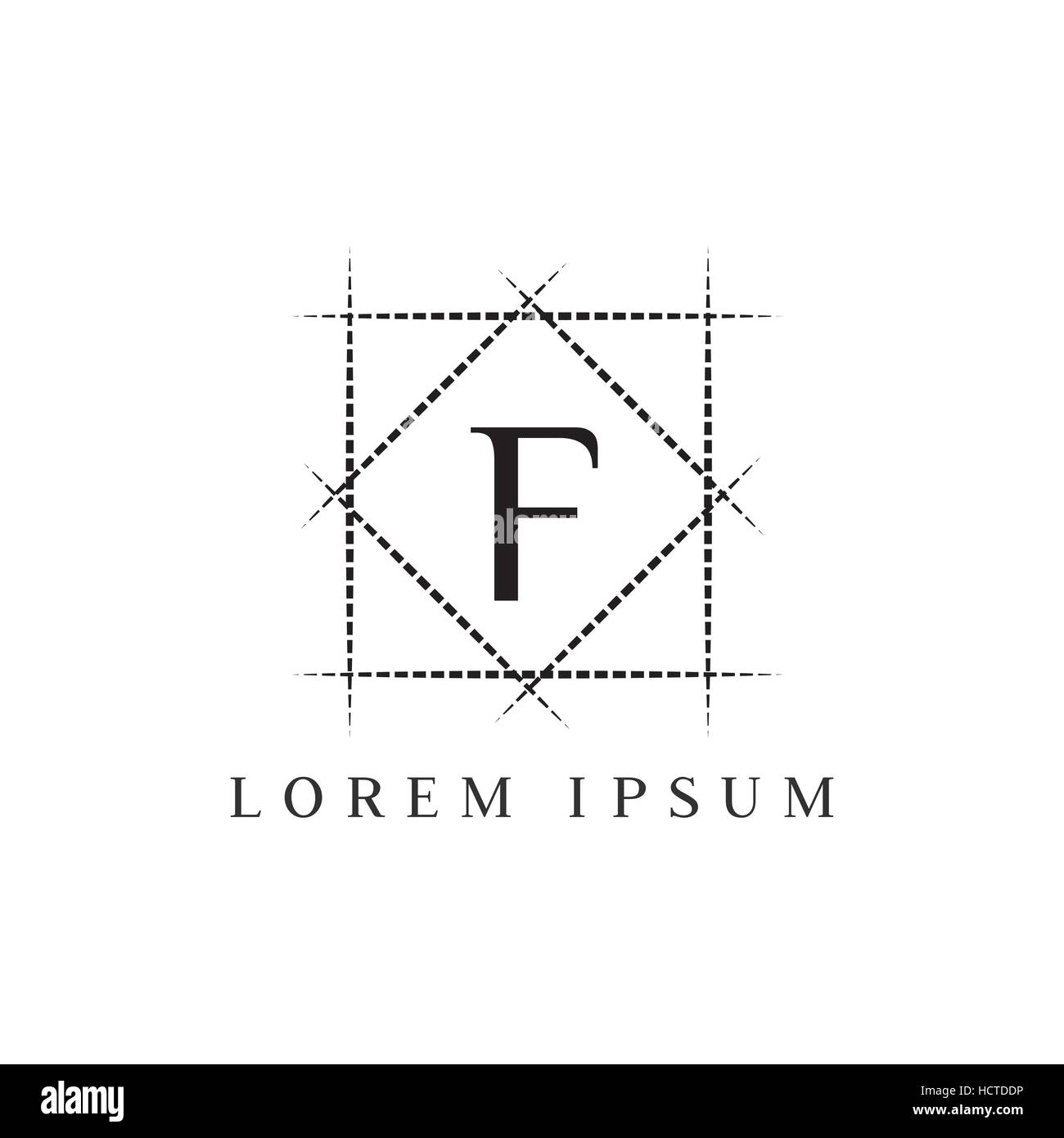 Vecteur de luxe logo design Modèle de lettre F. Illustration de Vecteur