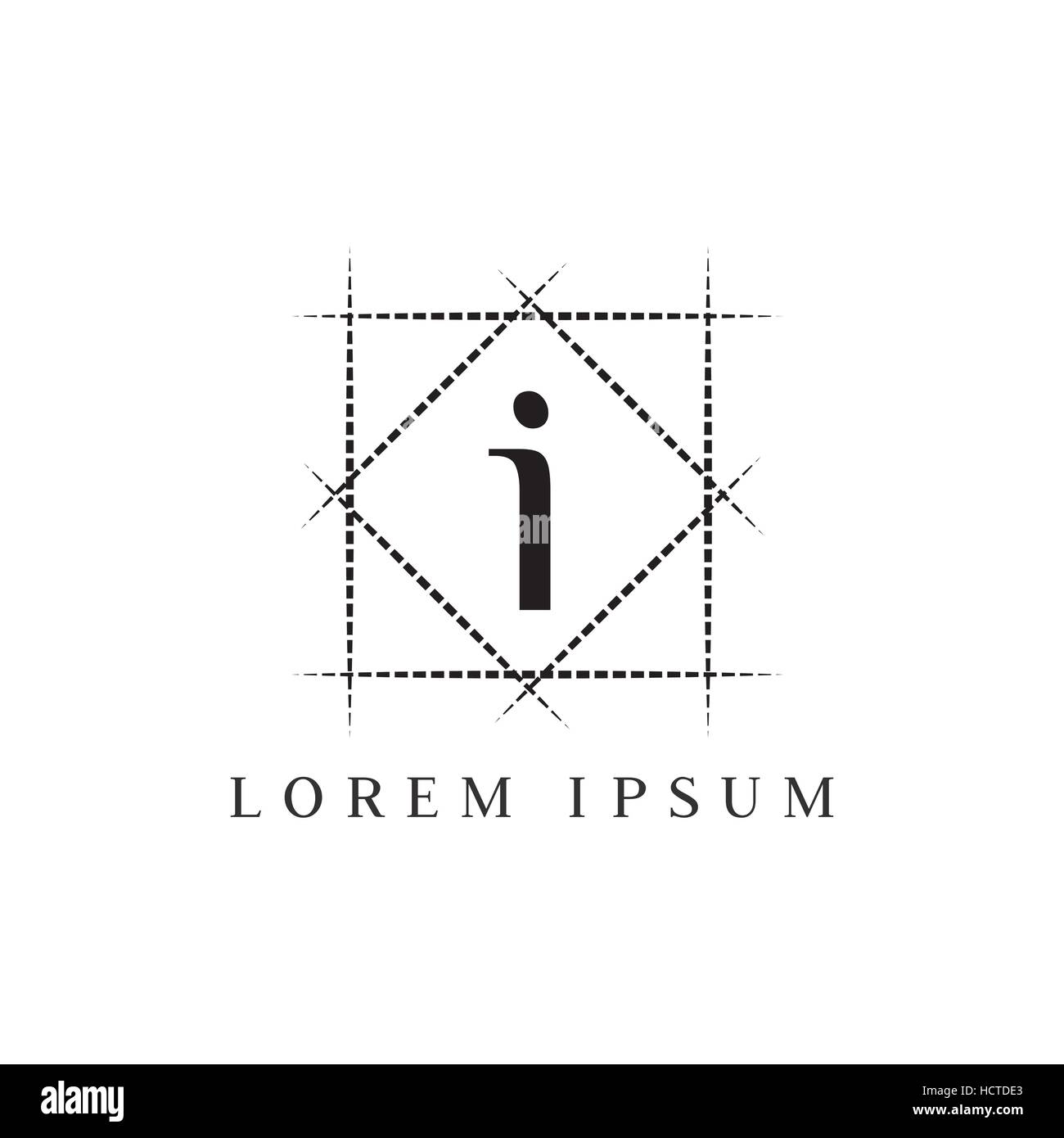 Vecteur de luxe logo design Modèle de lettre i. Illustration de Vecteur