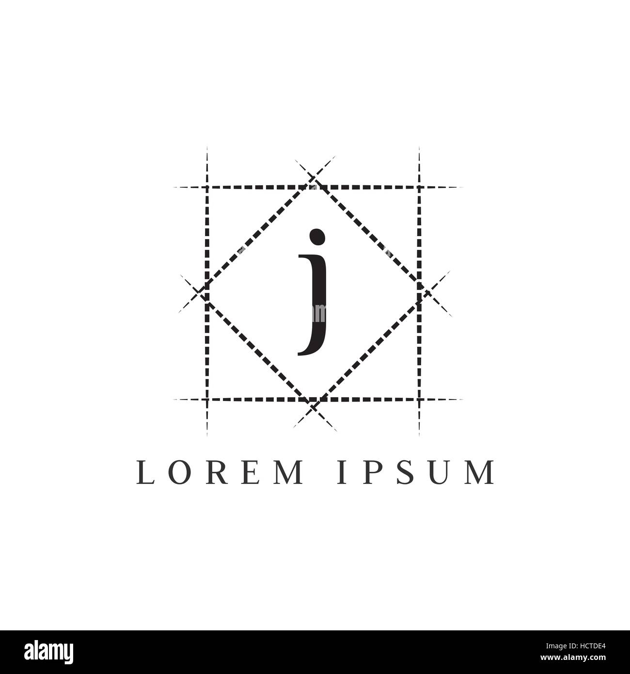 Vecteur de luxe logo design Modèle de lettre J. Illustration de Vecteur