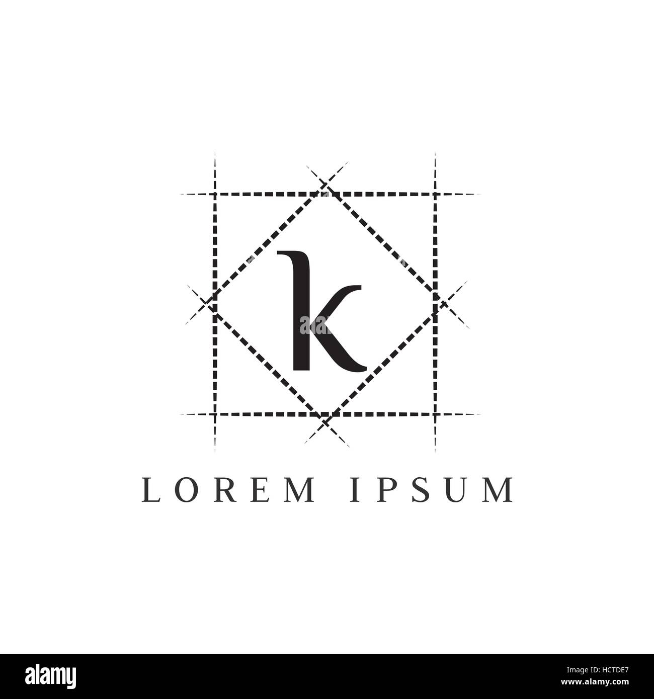 Vecteur de luxe logo design Modèle de lettre K. Illustration de Vecteur