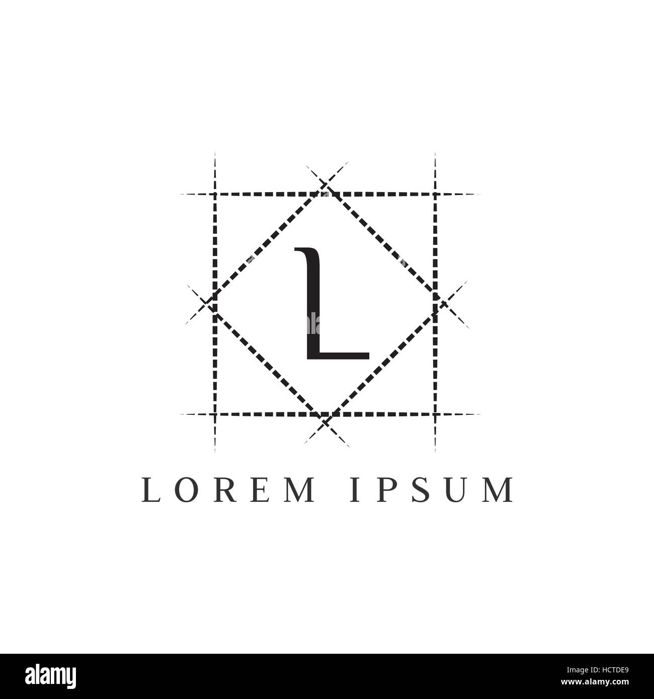 Vecteur de luxe logo design Modèle de lettre L. Illustration de Vecteur