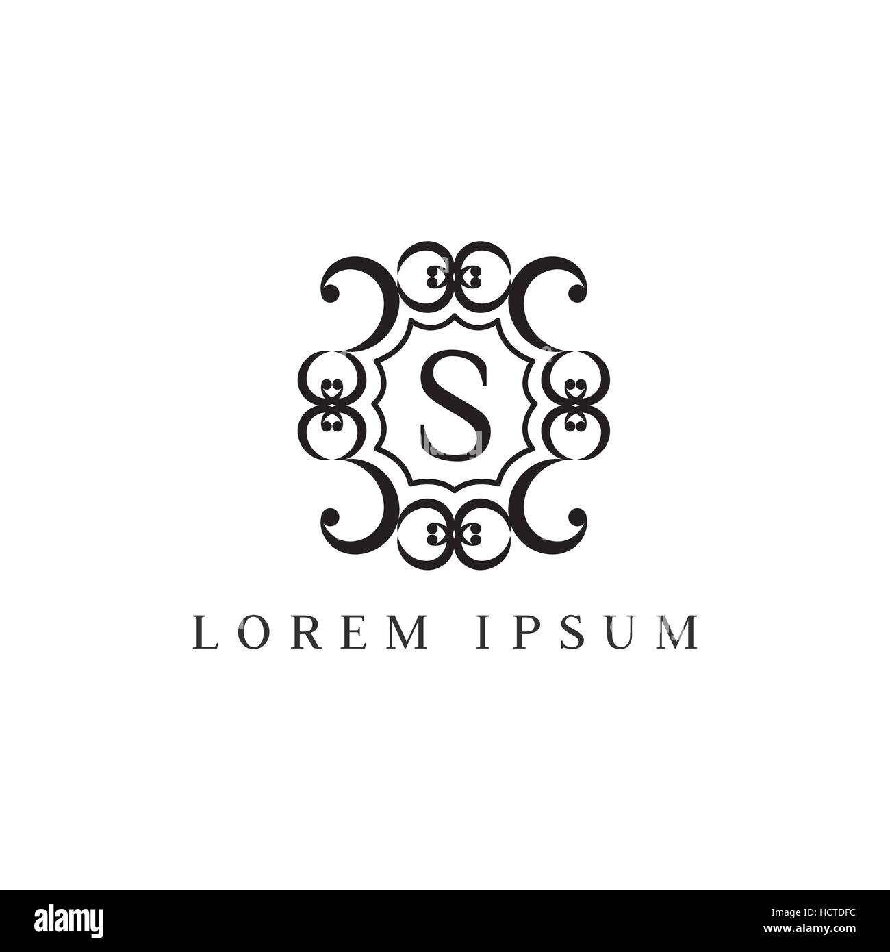 Vecteur de luxe logo design Modèle de lettre S. Illustration de Vecteur