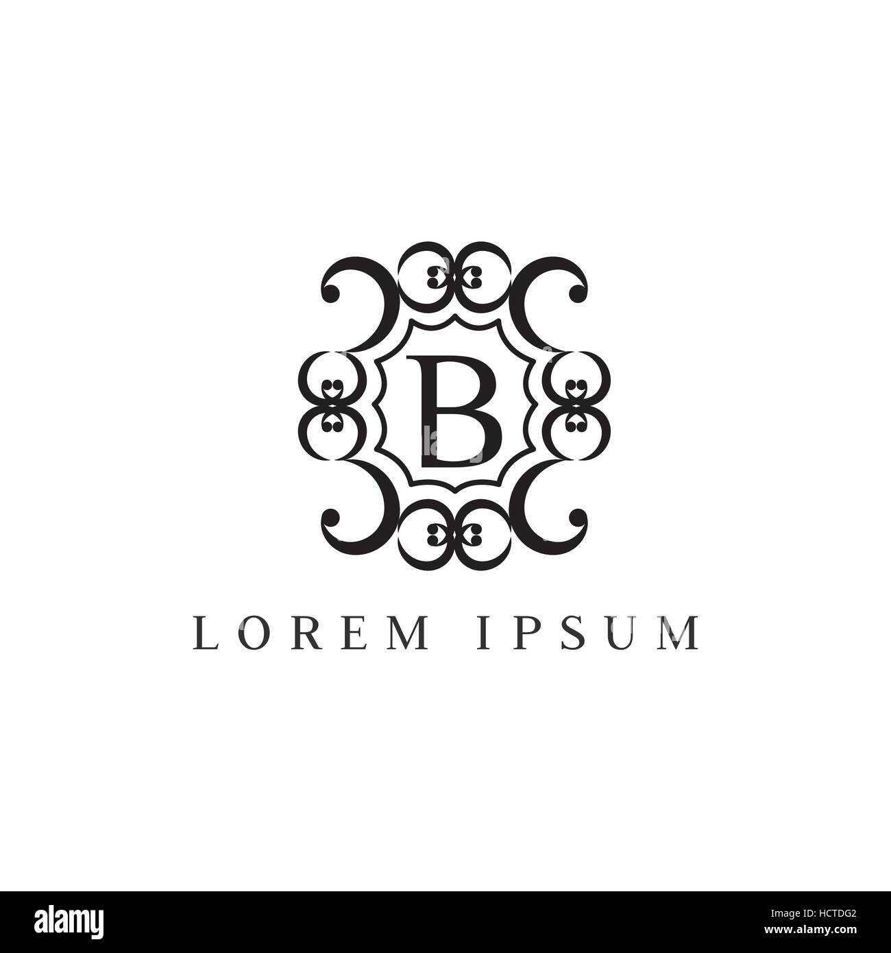 Vecteur de luxe logo design Modèle de lettre B. Illustration de Vecteur