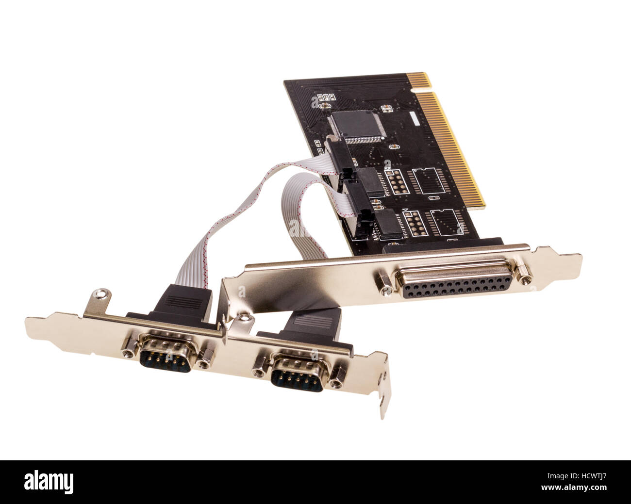 Collection électronique ordinateur - Carte du port de sortie d'entrée numérique isolé sur fond blanc Banque D'Images