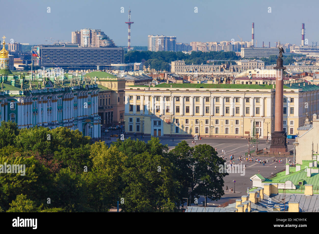 Vue aérienne de la cathédrale Isaac, Saint Petersburg, Russie Banque D'Images