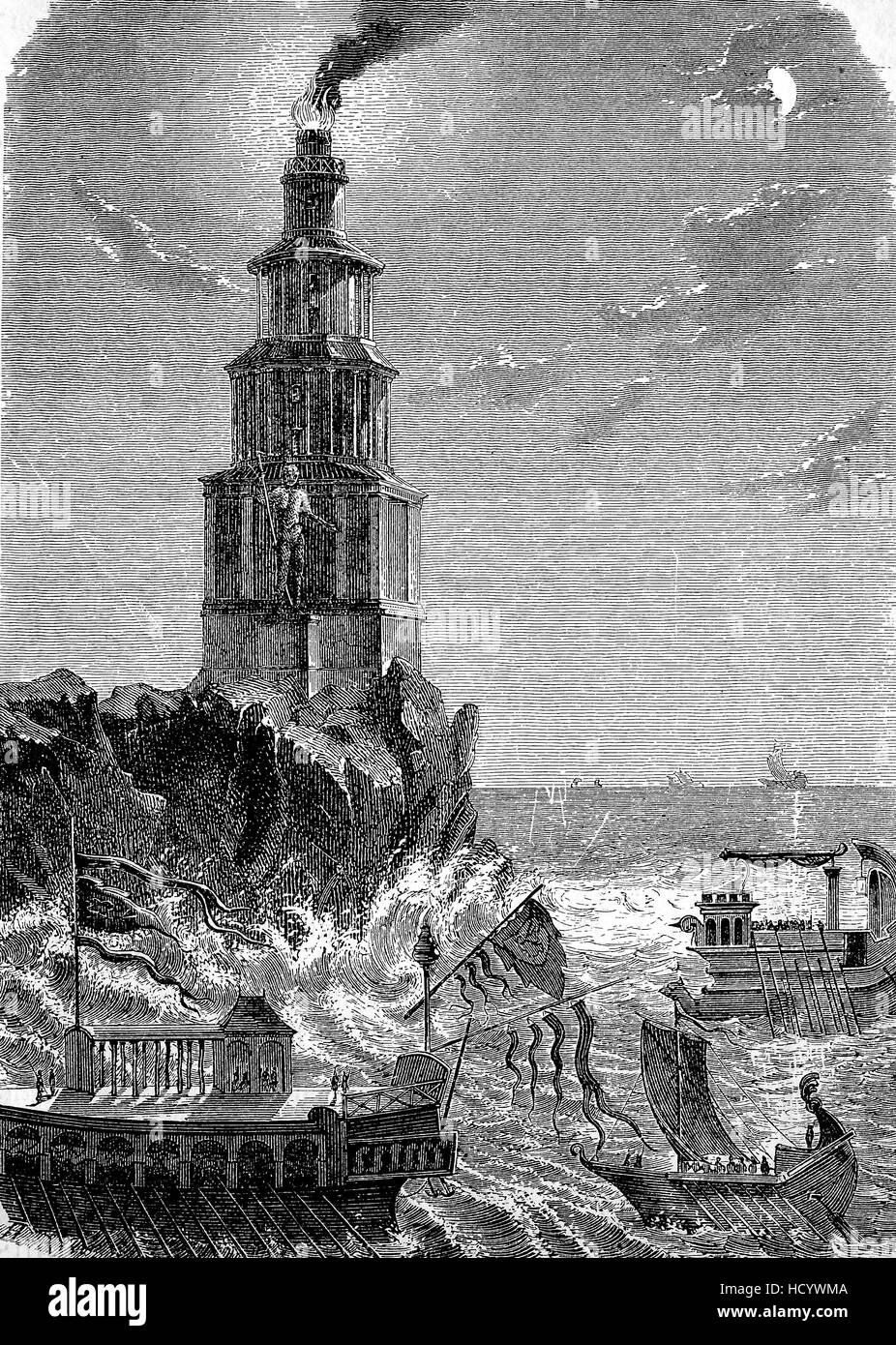 Le phare d'Alexandrie, le phare d'Alexandrie, l'histoire de la Rome
