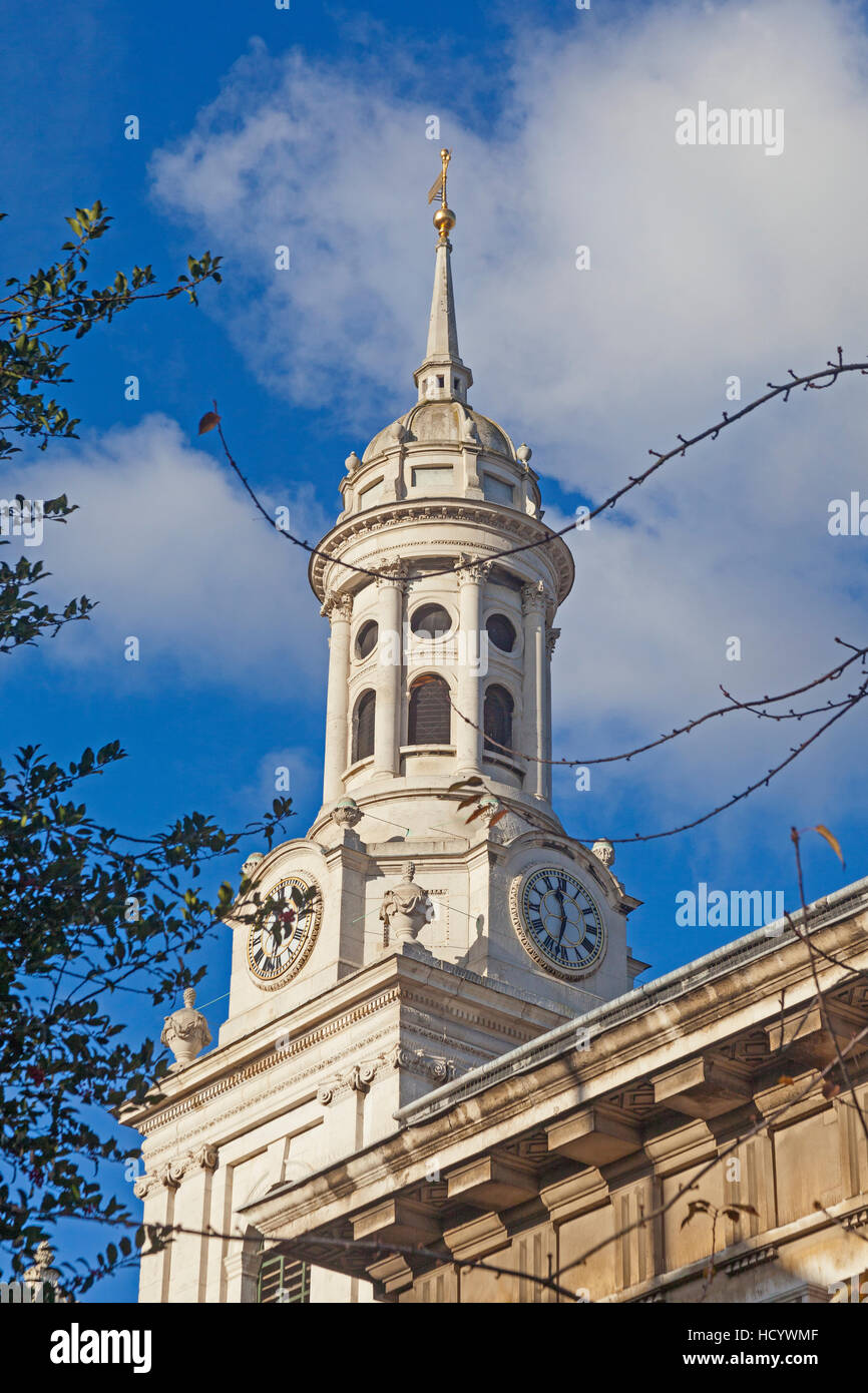 Londres, Greenwich Le début du 18e siècle l'église de St Alfege dans le centre-ville Banque D'Images