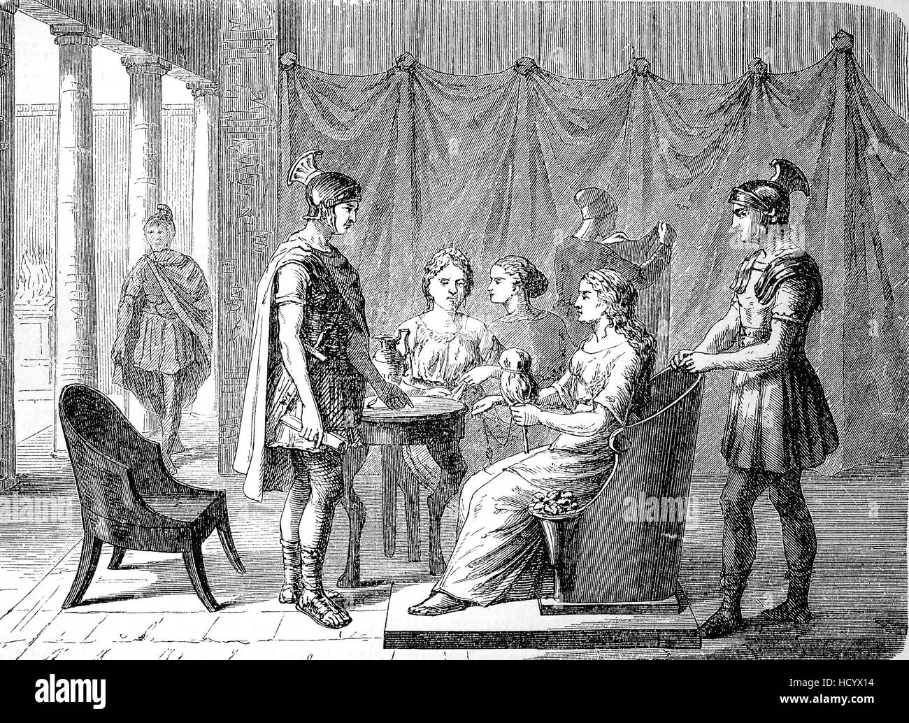 Scipionis Cornelia Africana, 190 BC - 100 BC et ses fils, l'histoire de la Rome antique, Empire romain, Italie Banque D'Images