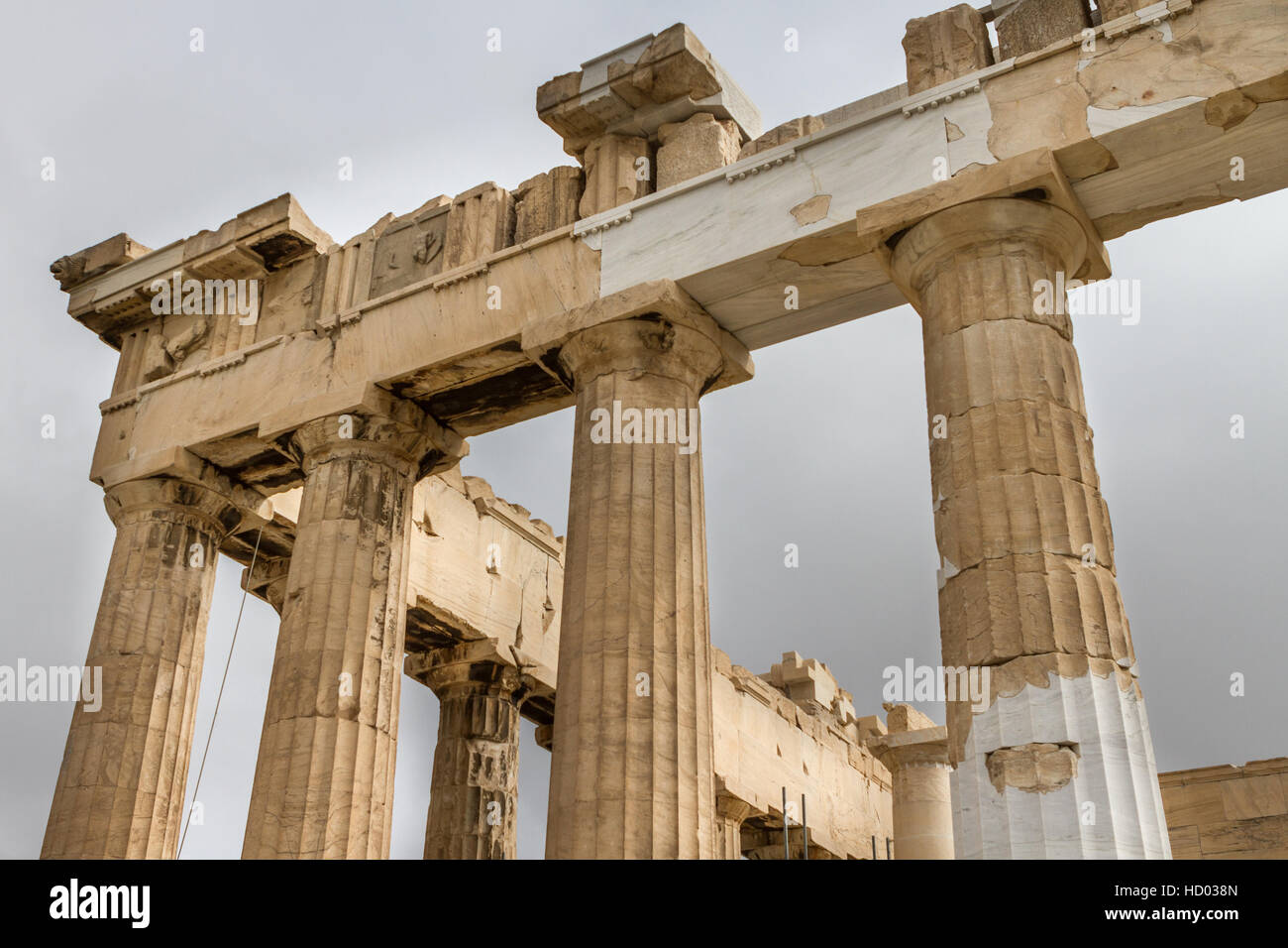 Athènes, Grèce - cariatides à l'Erechtheum du Parthénon à Athènes Grèce Erechtheion Banque D'Images