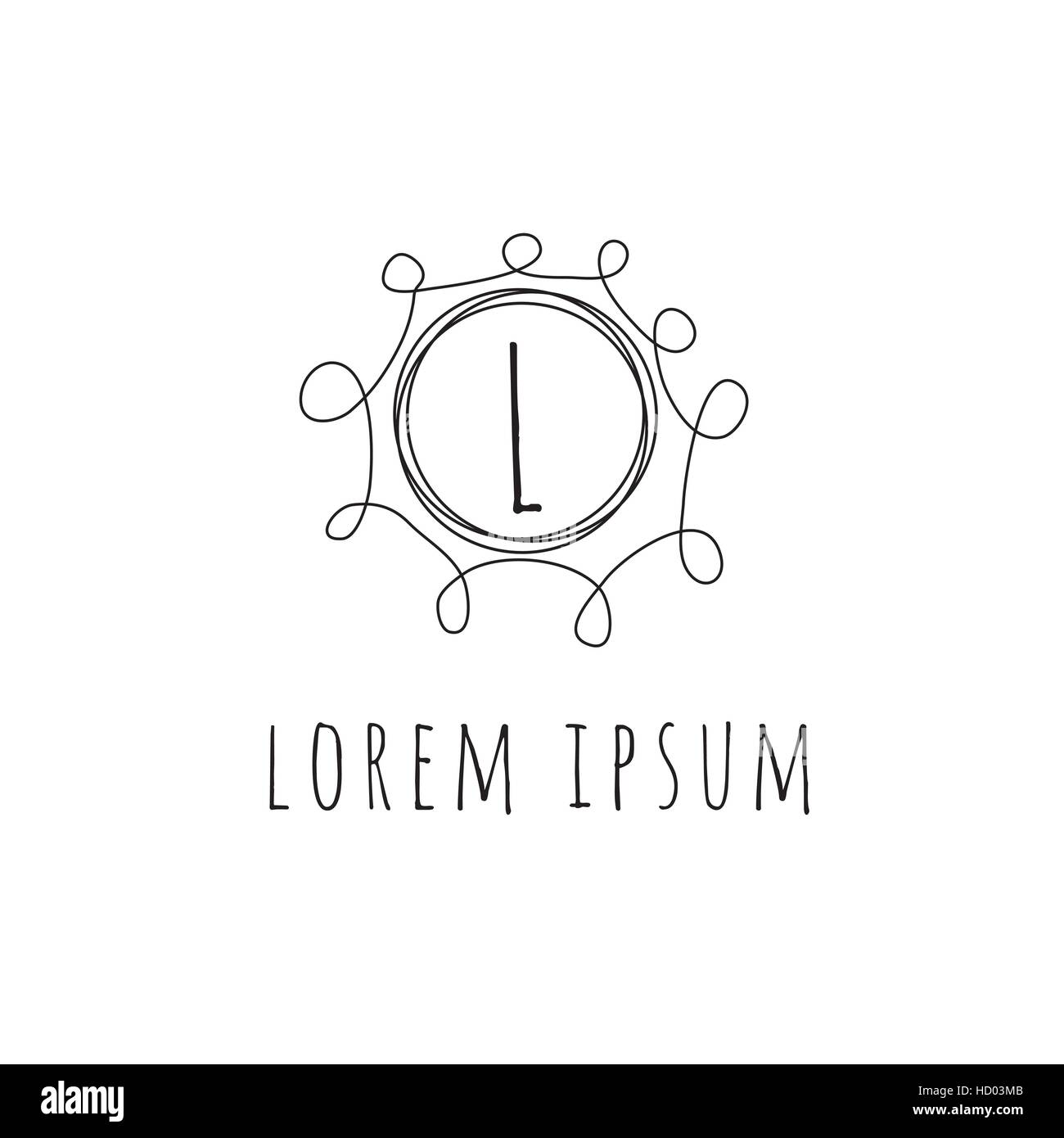 L Lettre modèle de conception de logo Vector Illustration de Vecteur