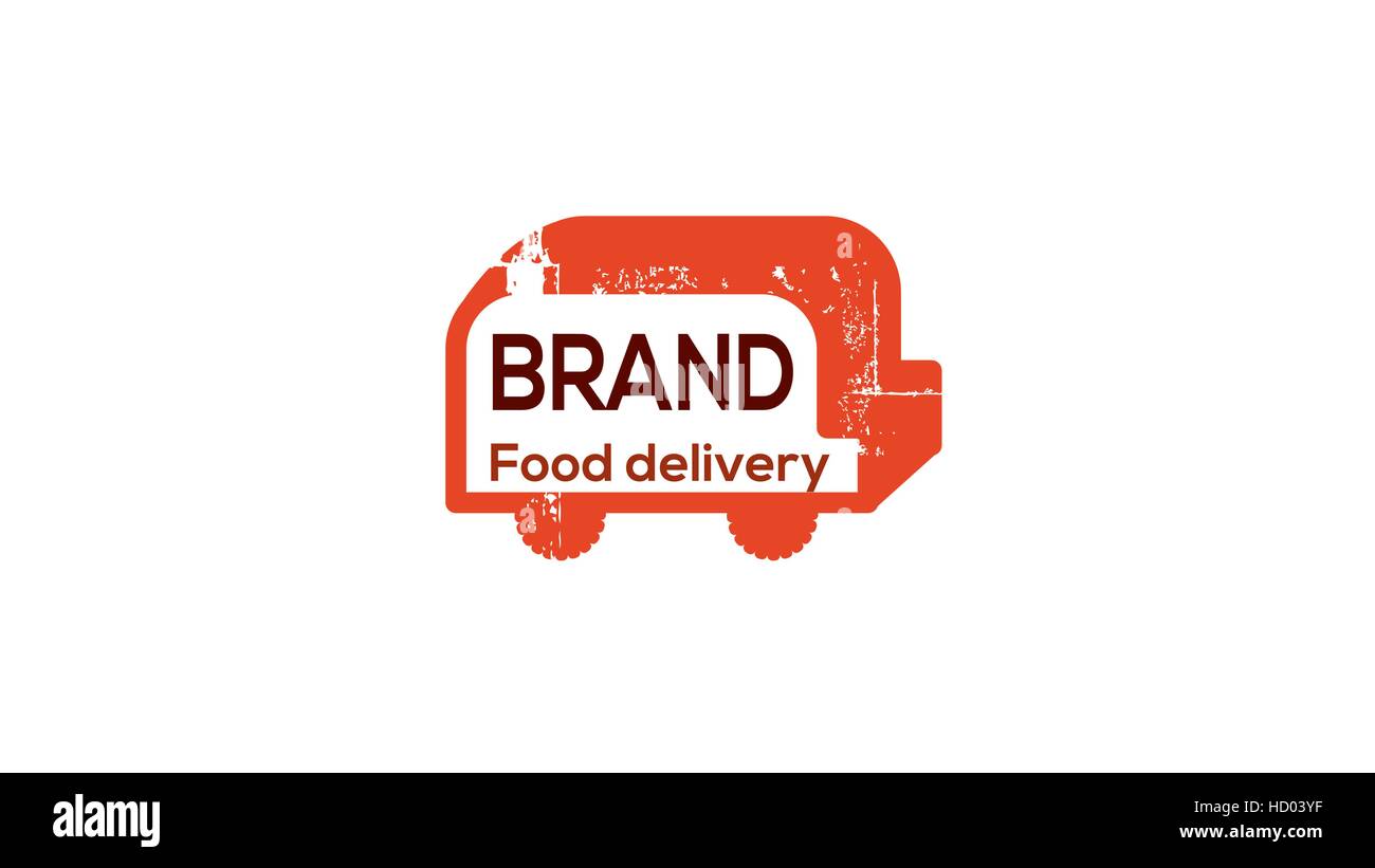 Camion de livraison alimentaire logo vector modèle. Grille-pain vector illustration Illustration de Vecteur