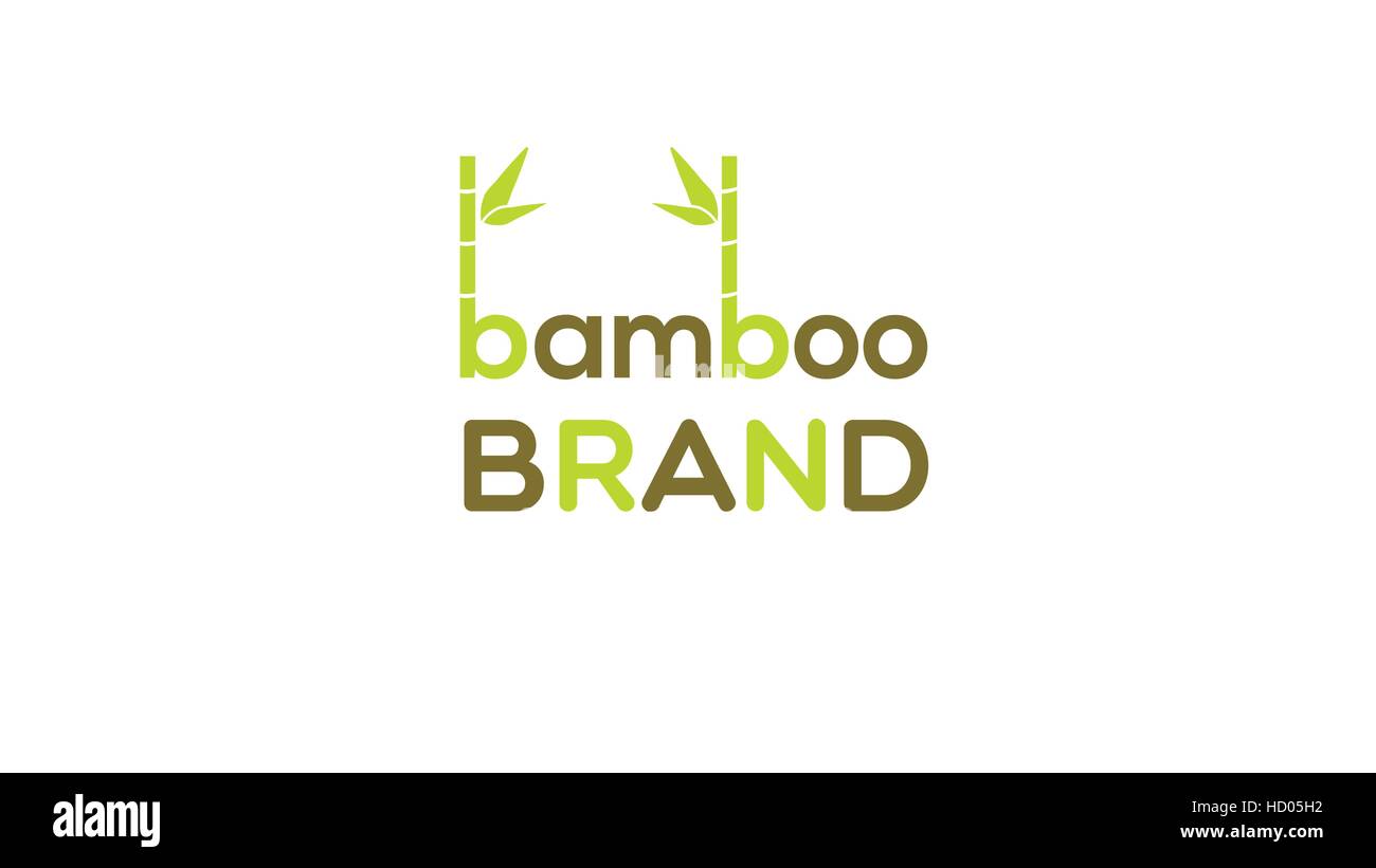 Modèle de conception de logo vector bambou Illustration de Vecteur