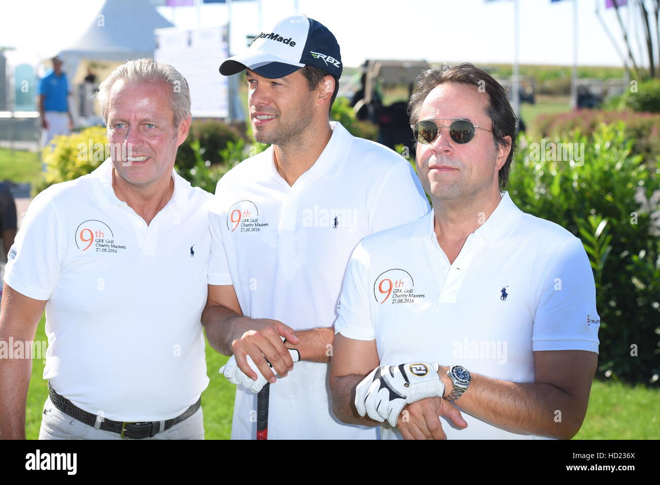 Golf Masters 2016 GRK Charity Golf and Country Club à Leipzig. En vedette : Steffen Goepel, Michael Ballack, Jan Josef Liefers : Où, Quand l'Allemagne Machern : 27 août 2016 Banque D'Images