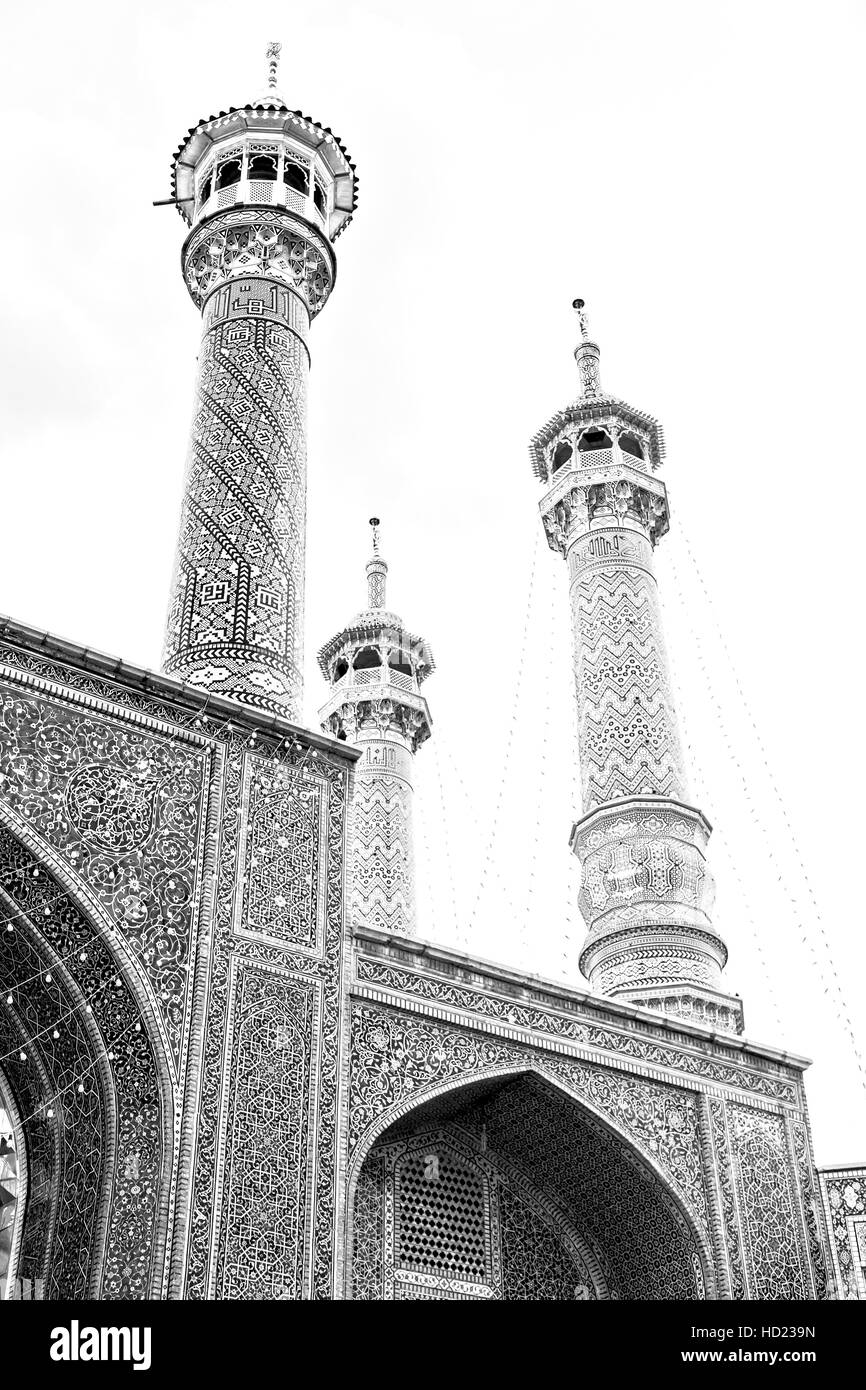 Flou dans l'Iran et l'ancienne religion mosquée architecture perse Banque D'Images