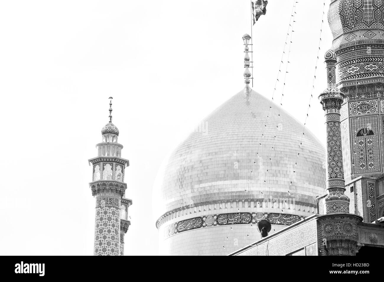 Flou dans l'Iran et l'ancienne religion mosquée architecture perse Banque D'Images