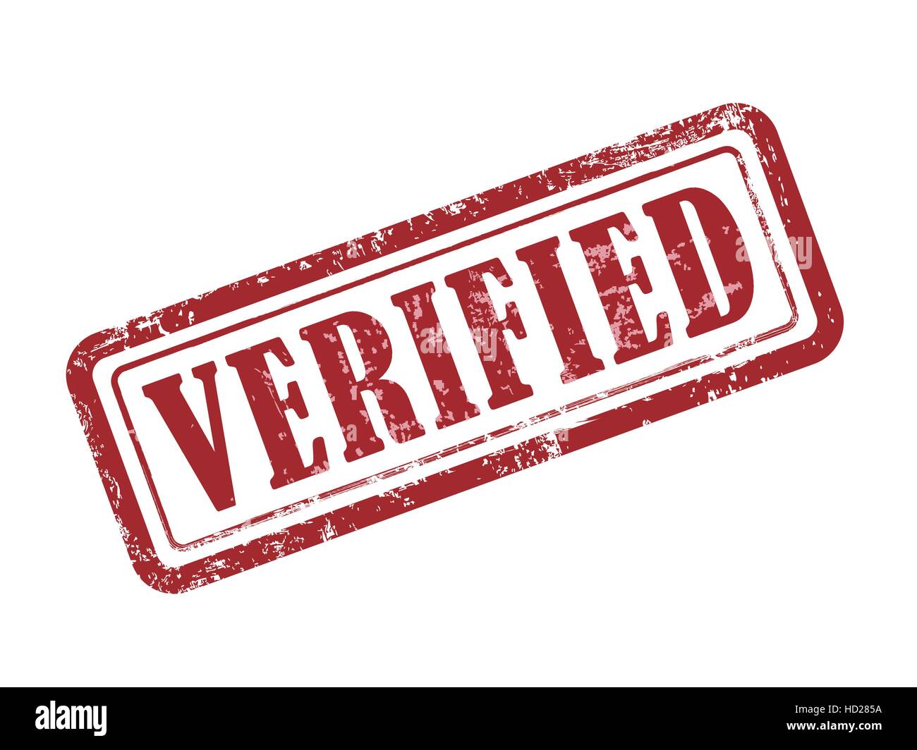 Stamp vérifiée en rouge sur fond blanc Illustration de Vecteur