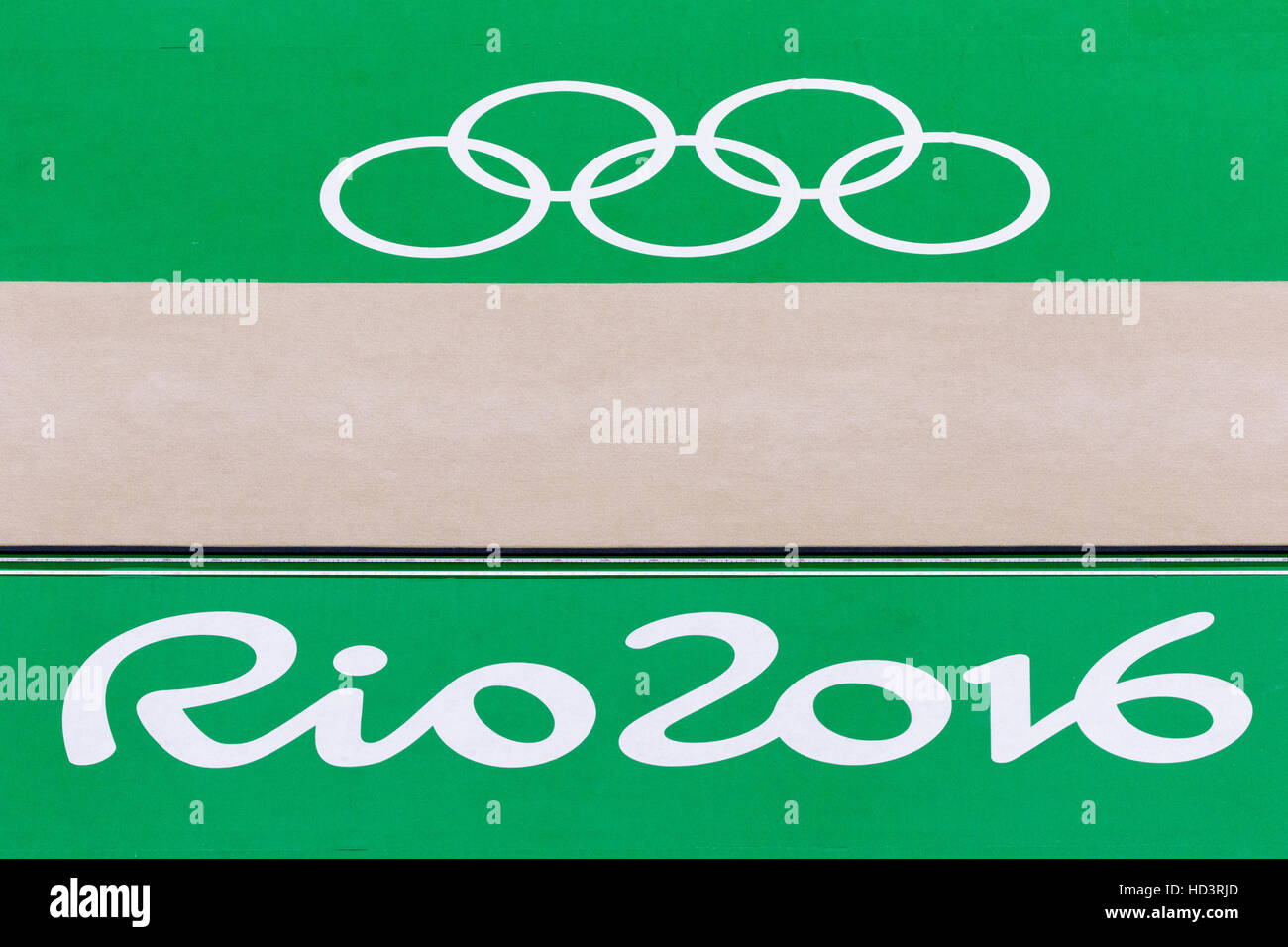 Anneaux olympiques, Rio 2016 Banque D'Images