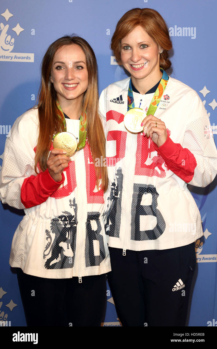 Loterie Nationale Awards 2016 au London Studios, Londres, la masse supérieure comprend : Elinor Barker, Joanna Rowsell Où : London, Royaume-Uni Quand : 09 Oct 2016 Banque D'Images