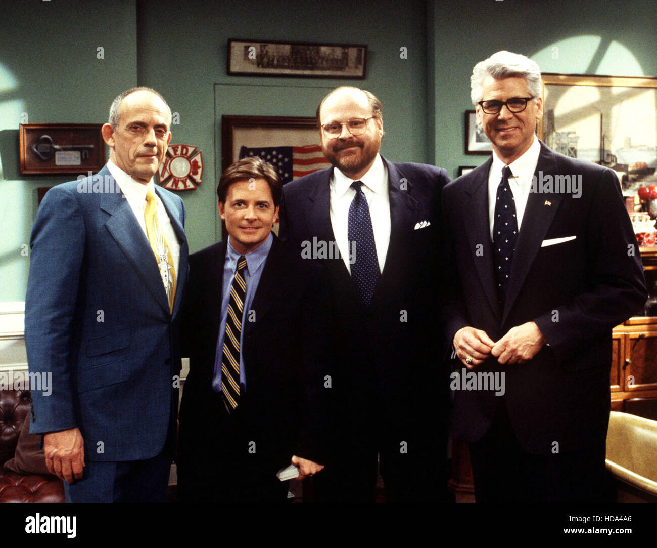 SPIN CITY, Christopher Lloyd, Michael J. Fox, Barry Bostwick, Saison 4.  1996-2002.(c) Paramount Television/ Courtesy : Everett Photo Stock - Alamy